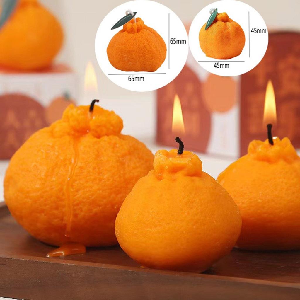 Tangerine Shape Silicone Molds for Candle Soap Chocolate Candy Fruit Shaped Silicone Candle Molds for Epoxy Resin