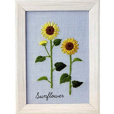 LECIEN Stickset Aoki 12 Monate Pflanzen Notizbuch Cosmo 10 x cm 542008 "Kazuko Sonnenblume" 13.6