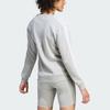 Adidas Striped Crewneck Casual Long-sleeve Sweatshirt for Women, Grey