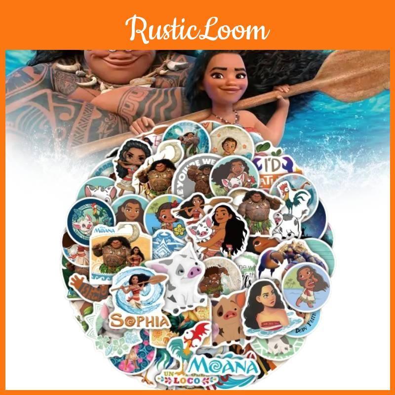 Cartoon Moana 50pcs Paster Decorative Water Bottle Waterproof Sticker Gifts