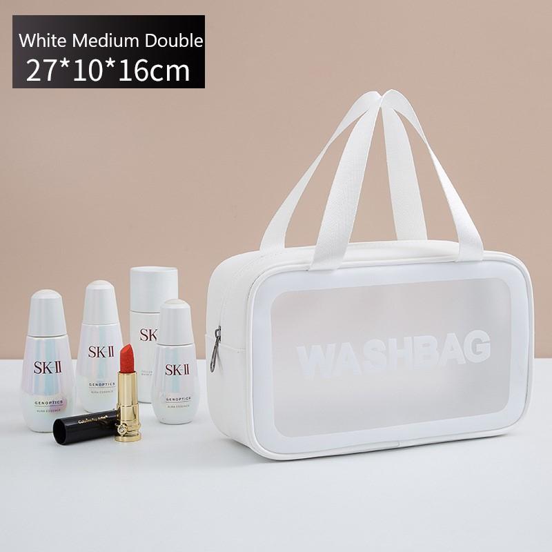 PU Women Travel Storage Bag Cosmetic Bag Makeup Bag Travel Organizer Bags Waterproof Washbag Transparent Cosmetic Cases