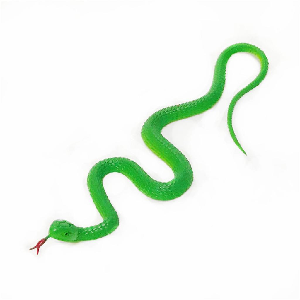 45cm Fake Realistic Rubber Toy Snake Simulation Anaconda Scary Halloween To Scare Birds Props Prank Trick Toy Accessories