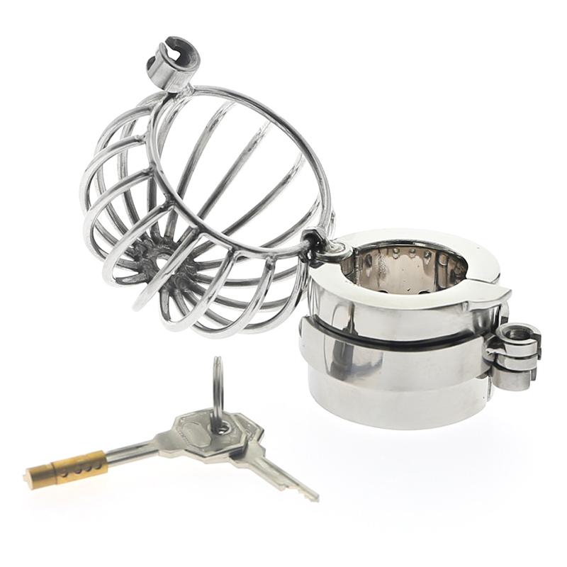 Edelstahl Dick Stealth Lock Schwerer Hodensack Anhänger Ball Stretcher Hodensack Hoden Keuschheitsschloss Cock Cage Ring Penisring