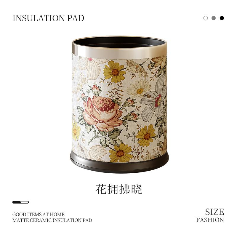 Luxury Trash Can Home Living Room Retro Style Kitchen Bedroom Bathroom Bucket Garbage Dustbin Kitchen Dumps Recycling Separator