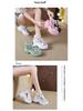 Korean Style Rhinestone Platform Velcro Sandals - 2024 Summer Collection