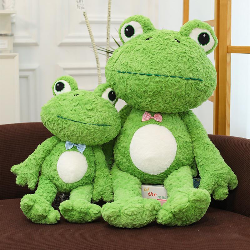 Cute Frog Plush Toy With Short Plush Cover For Kids Gift And Cuddle