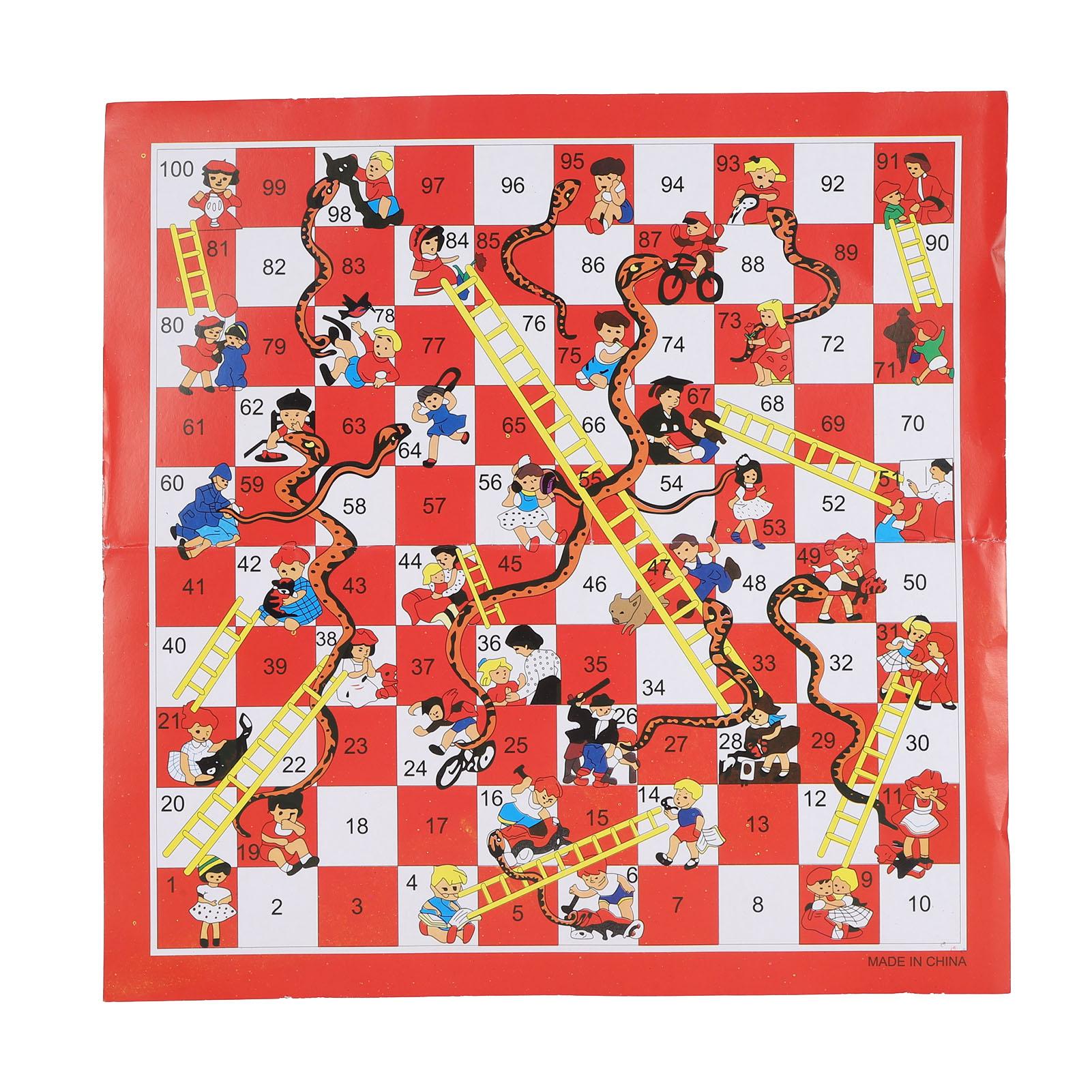 

Snake and Ladders Chess Challenging Fun Enhance Relationship Board Game Set for Outdoor Travel