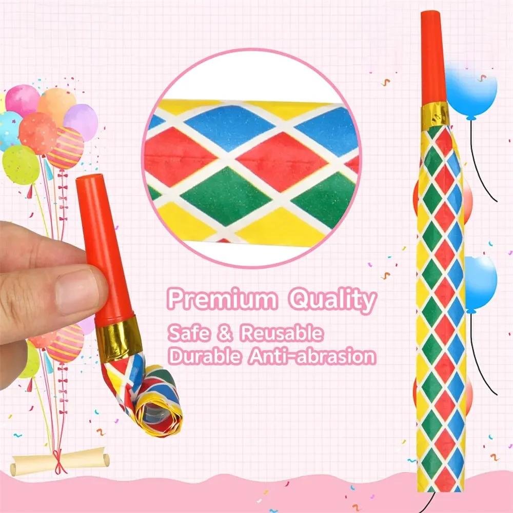 10-20PCS Colorful Whistles Funny Toy Children Blowing Dragon Whistle Blow Roll Toys Baby Party Games Birthday Gifts Toddler Toy