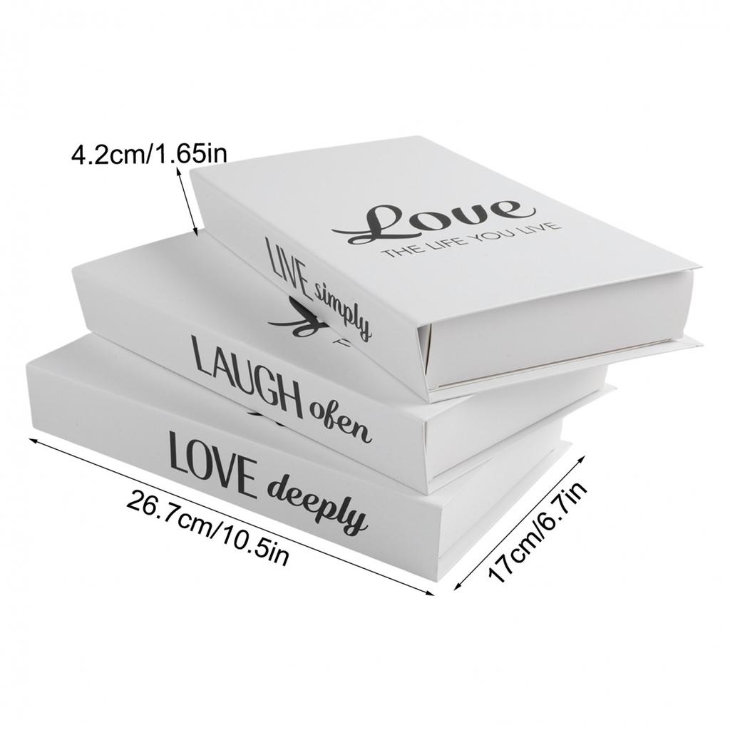 Rustic Stacking Display Books 3 Piece Set for Home and Office Decoration