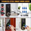 Home Security Smart Code Door Lock Keypad Card Intelligent Digital Keyless I-way Zinc Alloy Stainless steel Silver