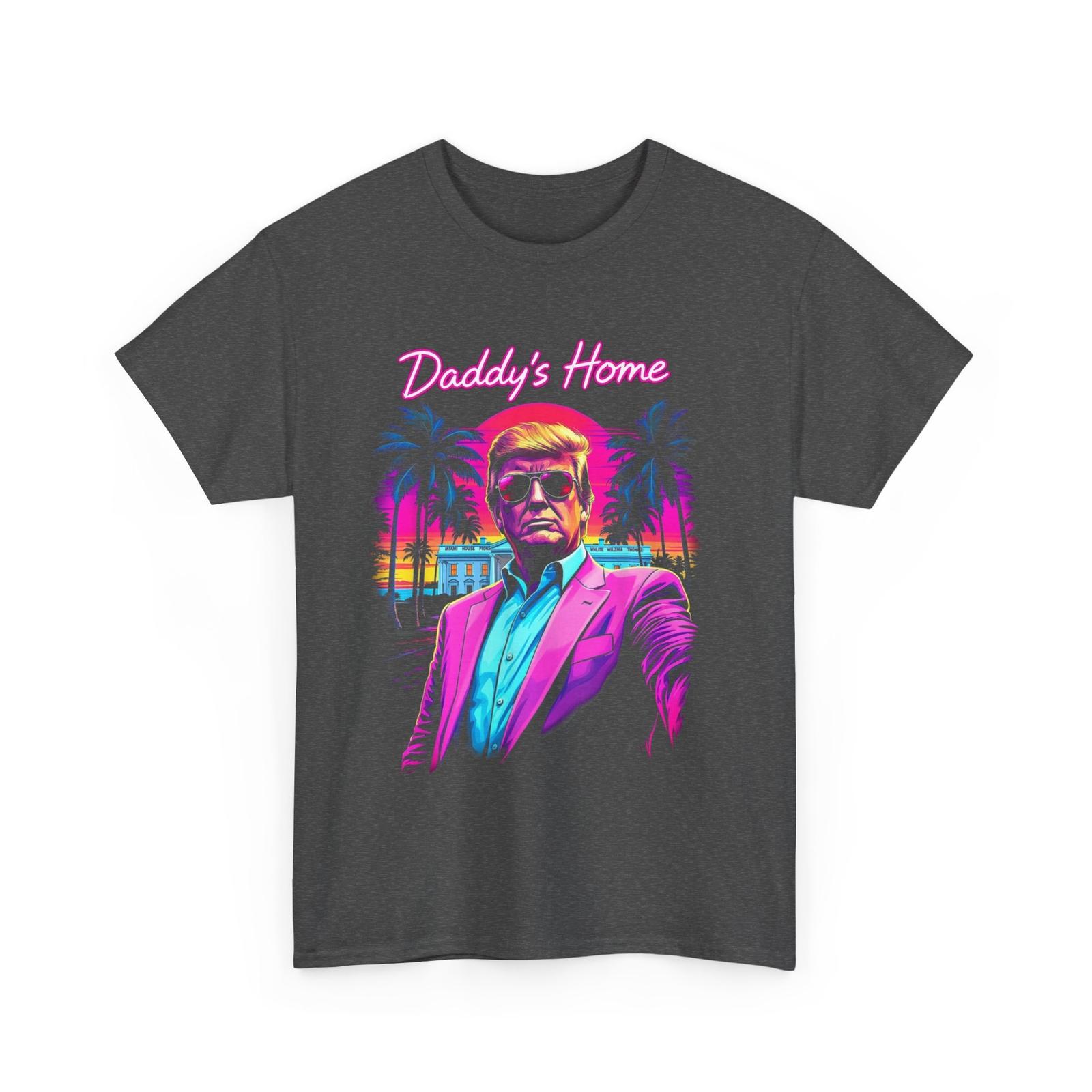 Забавная футболка Daddys Home Белый дом Трамп Розовая 2024 Ретро 80-х XXL
