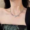 Funkelnder Mondlichtstein Anhänger Halskette für Damen Sternenlicht Unregelmäßige Lange Quaste Kette Choker Accessoires Modeschmuck