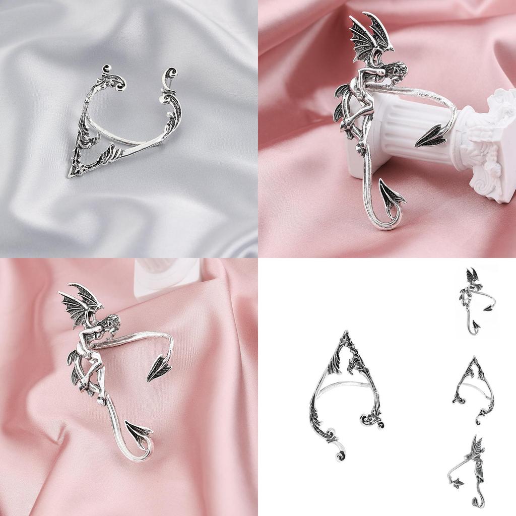 Modern Creative Angel Wing Ear Cuffs Simple Plated Geometric Earrings For Women