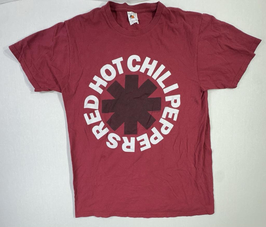 Red Hot Chili Peppers L Bay Island Maroon Logo Band Tee Vintage Style Unisex T-Shirt
