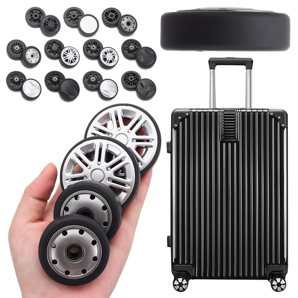 2 Peças Rodas de Reposição Com Parafuso Para Malas de Viagem Kit de Reparo de Eixos de Rodas Roda Giratória Silenciosa Reparo DIY