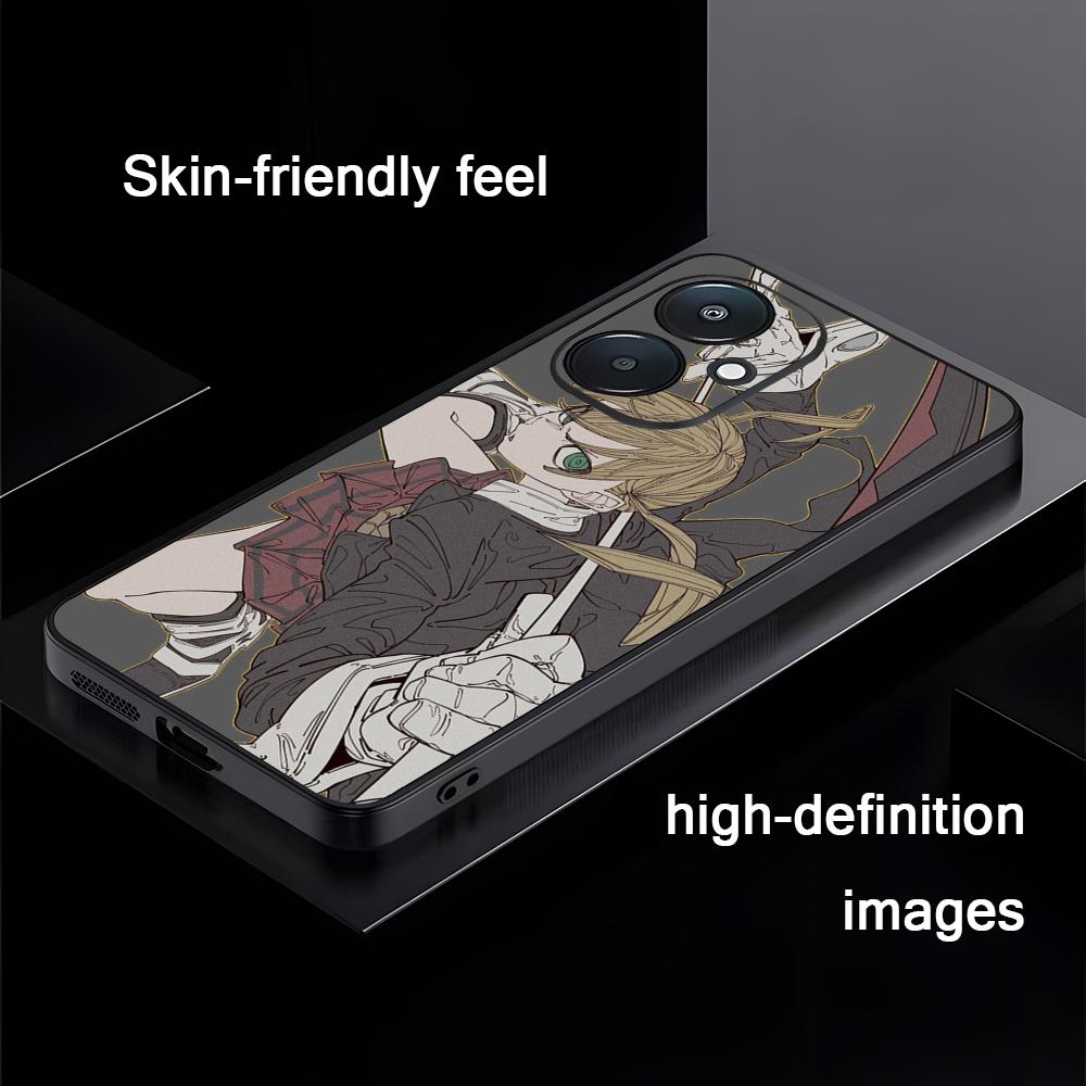 Cool Hot Soul Eater Anime Phone Case For Xiaomi Redmi 14C 13C 12C Note14 13 12 11 10 Pro Plus S Soft Black Phone Cover