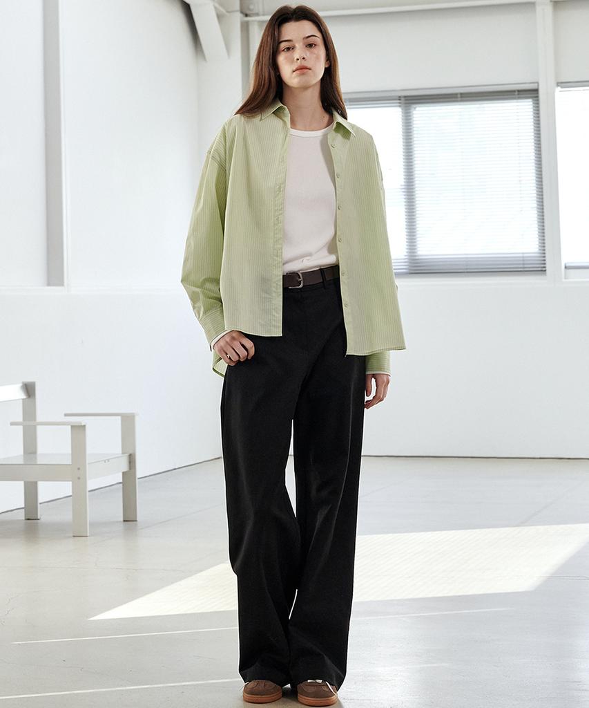 Marop 2171 Stretch Lightweight Wide Pants (Black)