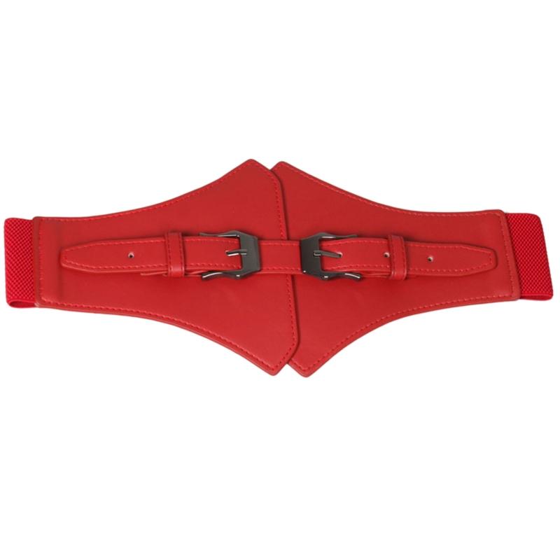 Corset PU Leather Cummerbunds Strap Belts for Women Banquet Elastic Tight High Waist Slimming Body Shaping Girdle Belt