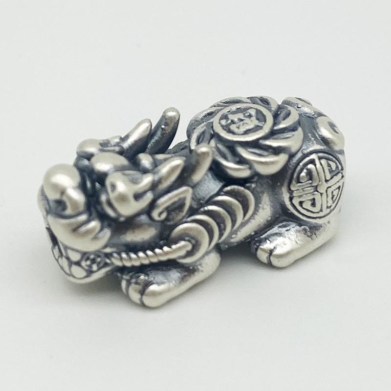 Yansheng S999 Sterling Thai Silver Pixiu 3D Pendant Charm for DIY Necklace/Bracelet S999 Silver
