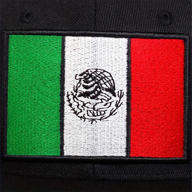 Unisex Mexican Flag Embroidery Hip-hop Hats Spring Autumn Outdoor Adjustable Casual Baseball Caps Sunscreen Hat