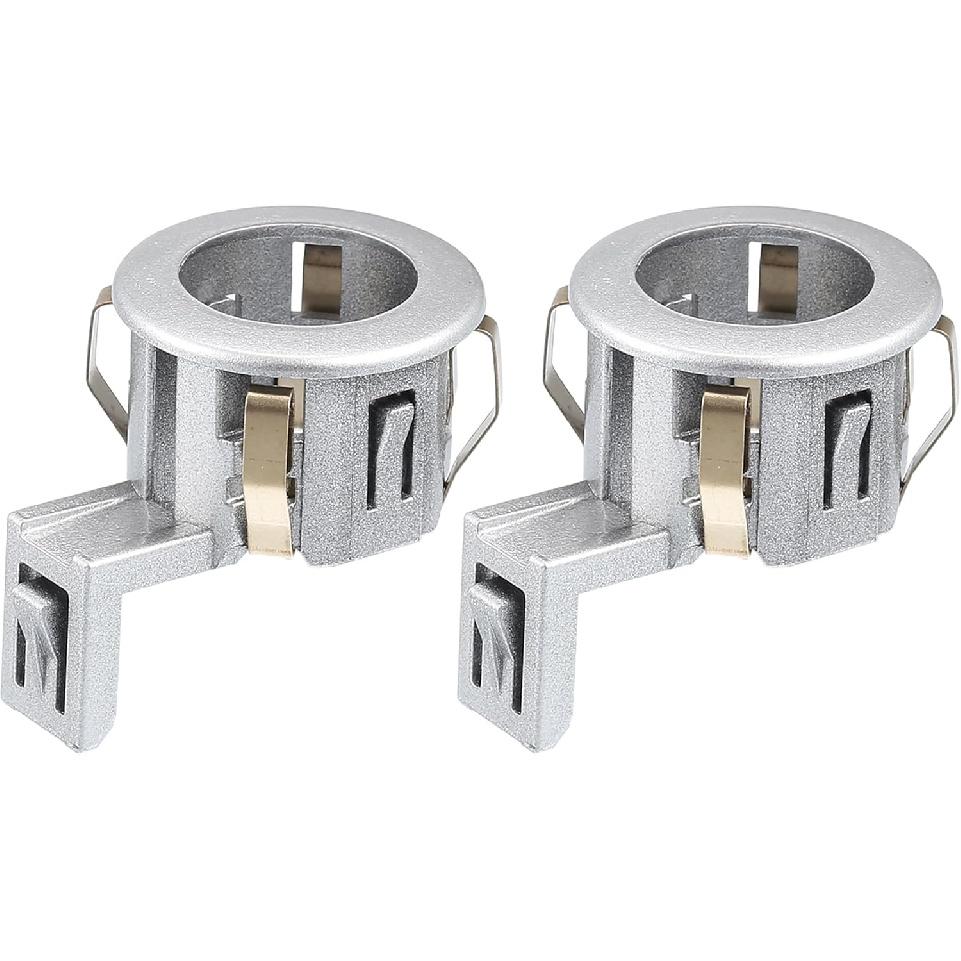 2 Pcs Parking Sensor Retainer Holder Compatible for Honda Odyssey 2011-2017, Durable Plastic Silver Tone Backup Parking Aid Assist Sensor Bracket 2