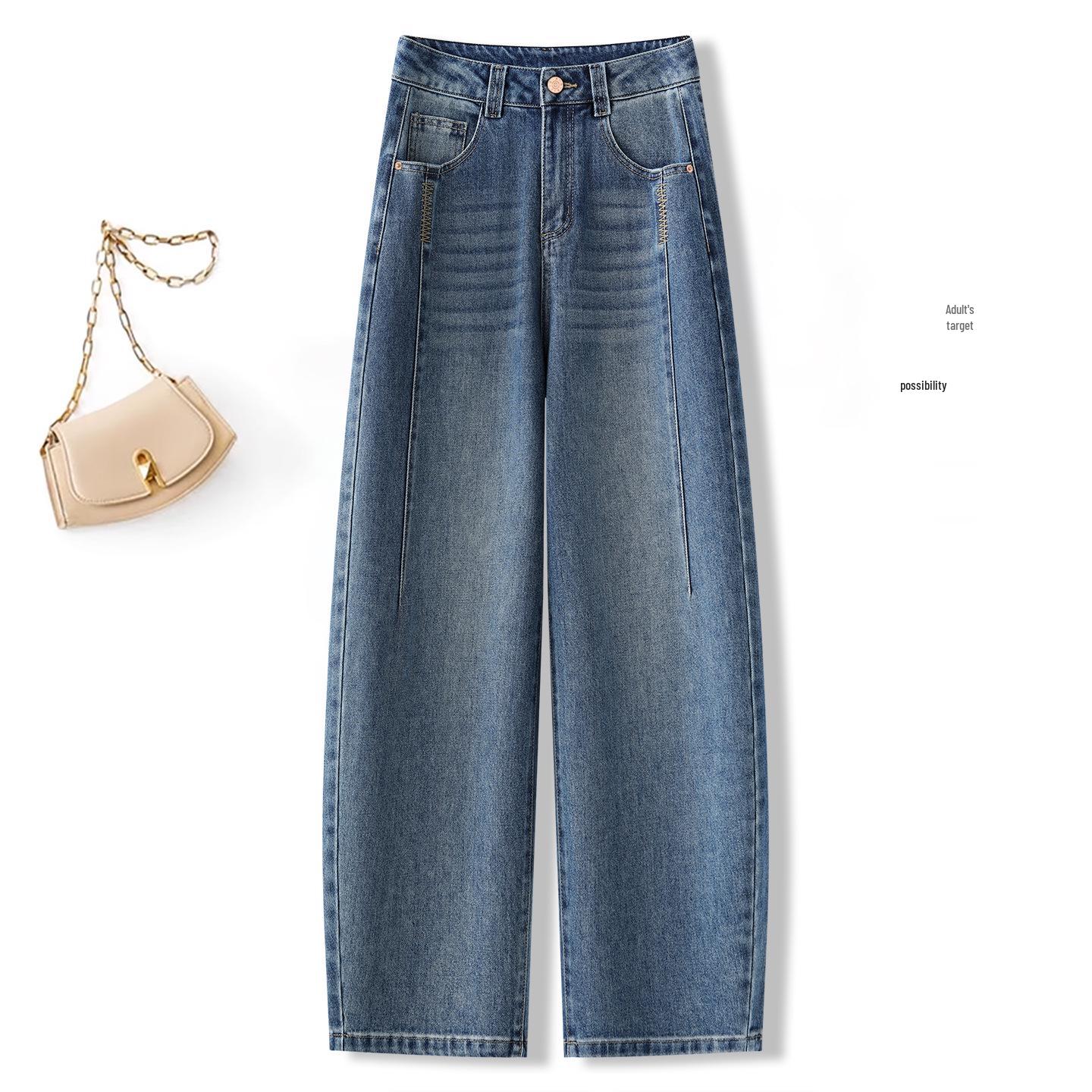 

Plus Size High-Waist Wide Leg Velvet Jeans for Autumn/Winter 2025: New Style Women s Slimming Pants for Pear-Shaped Body. 2XL /30 [Recommended for 125-135 lbs]