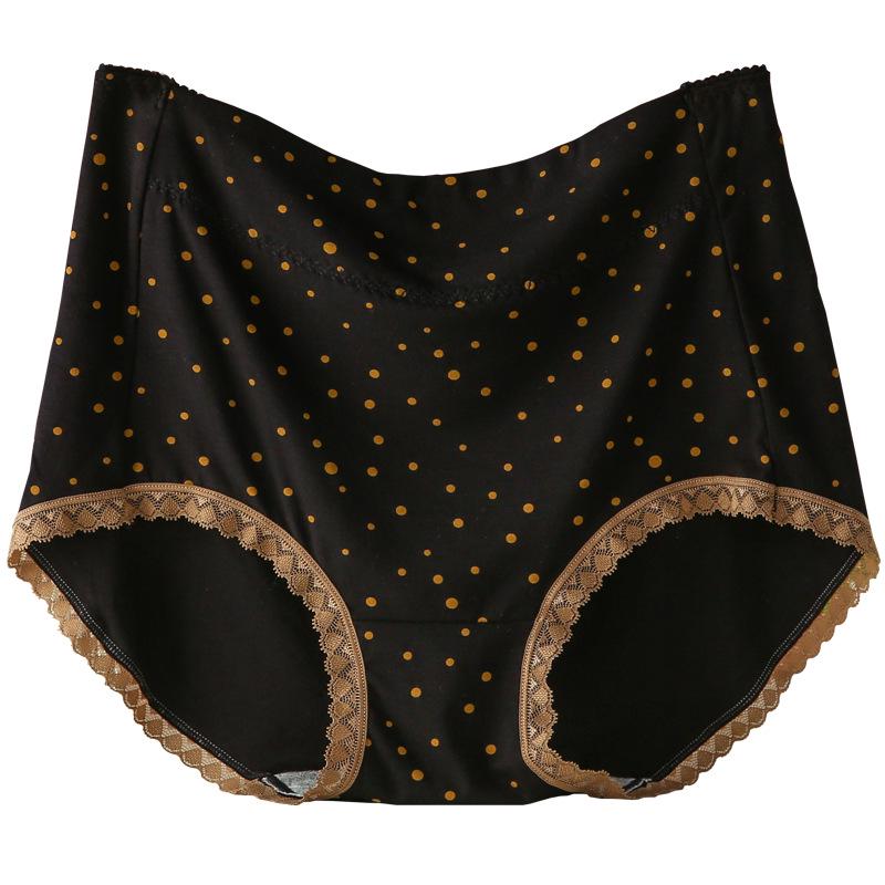 Plus Size High-Waisted Polka Dot Cotton Underwear for Women - 2026 New Style for Middle-Aged and Elderly