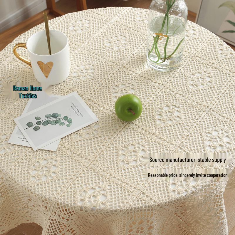 Tovaglia all'Uncinetto Maglia Classica Americana-Giapponese – Decorazione in Tessuto a Maglia Vuota