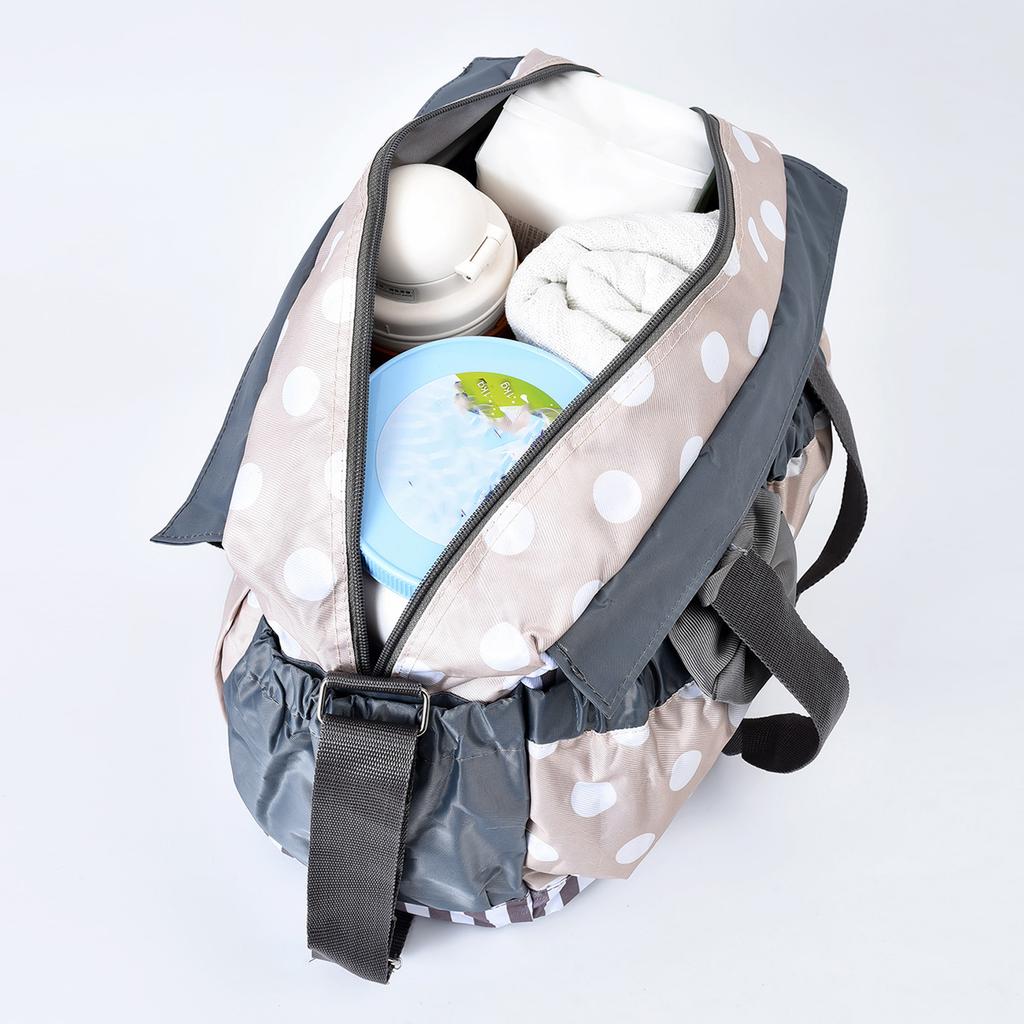 Fashionable Printed Mommy Bag Four Piece Set, Large Capacity Multifunctional One Shoulder Crossbody Bag, Outdoor Diaper Bag