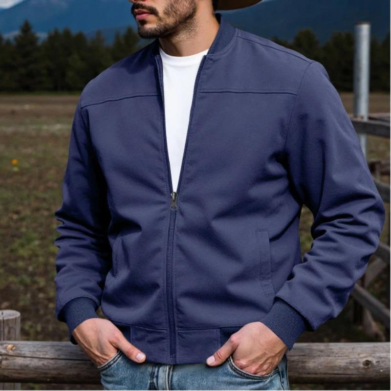 Men's Western Cowboy Hunting Autumn New Best Selling Fashion Loose Versatile Suede Zip Jacket Coat