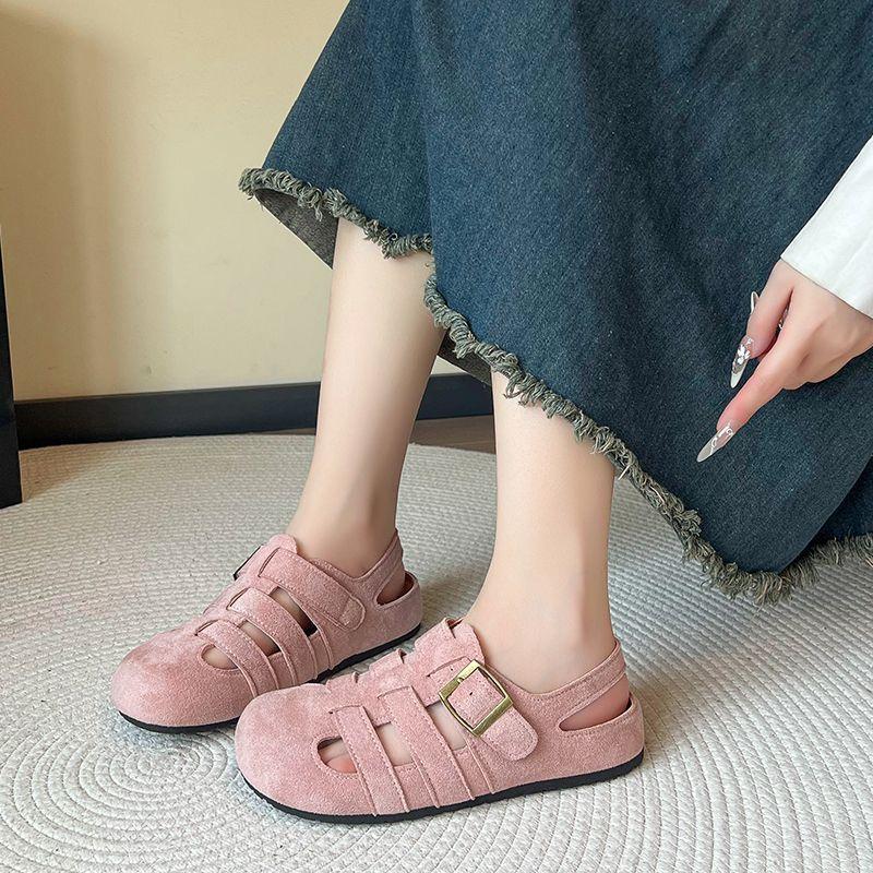 Foreign style versatile height increase pig cage shoes hollow Roman sandals women's skirt non-slip shoes children 2025 summer new