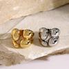 Double Layer Smooth Open Rings 18k Gold Women Jewelry Minimalist Gold Plated Ring  Party Gifts
