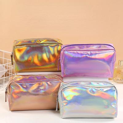 Neue einfarbige Laser-Kosmetiktasche Ins Wind Tragbare Waschaufbewahrungstasche Make-up-Geschenktasche Make-up-Tasche Reisekosmetik-Organizer