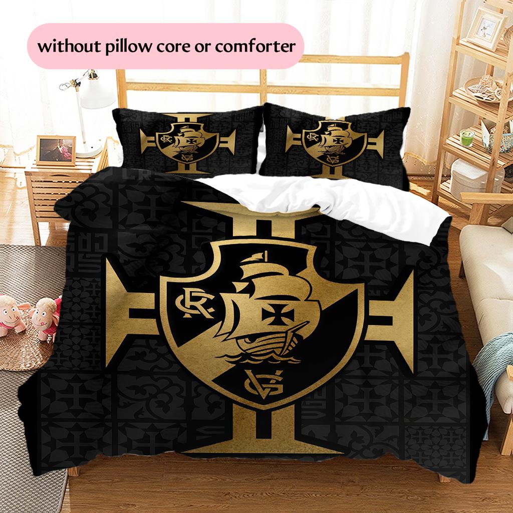 CR Vasco da Gama Pattern Bedding Home Decoration Birthday Gift (1 * duvet cover + 2 * pillowcase, without core)