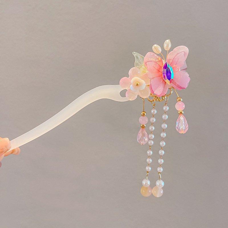 Ancient Style Hanfu Tassel Hairpins for Girls - Chinese Costume Hair Accessories