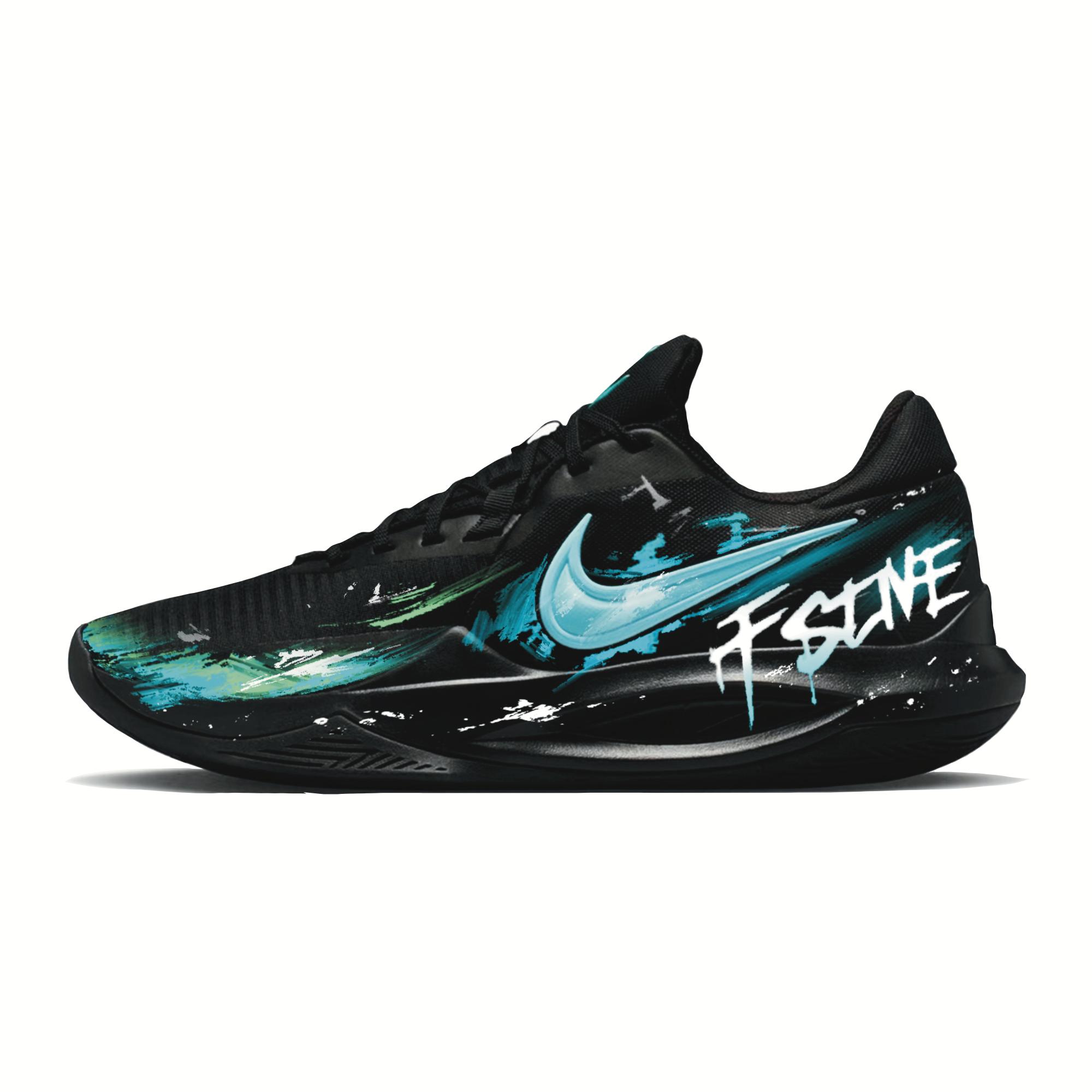 

Nike Precision 6 Deep Sea Wave Moisture Wicking Abrasion Resistant Breathable Slip Resistant Low top Basketball Shoes IO7605-040(Team861-) 41