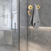 Sturdy Adhesive Shower Hooks In Stainless Steel, Hold Without Drilling, Perfect for Glass and Tile Surfaces
