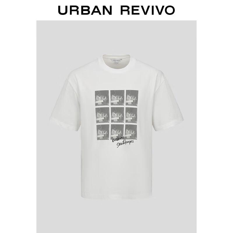 UR Men s Retro Print Cotton Crew Neck T-Shirt S