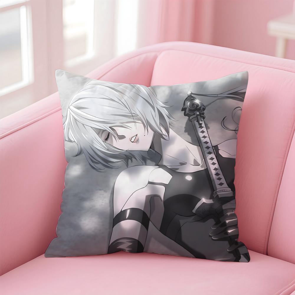 game N-Nier A-Automata Cushion Cover Comfortable Reversible Pillow Cover Ideal for Car Sofa Bedroom & Beyond