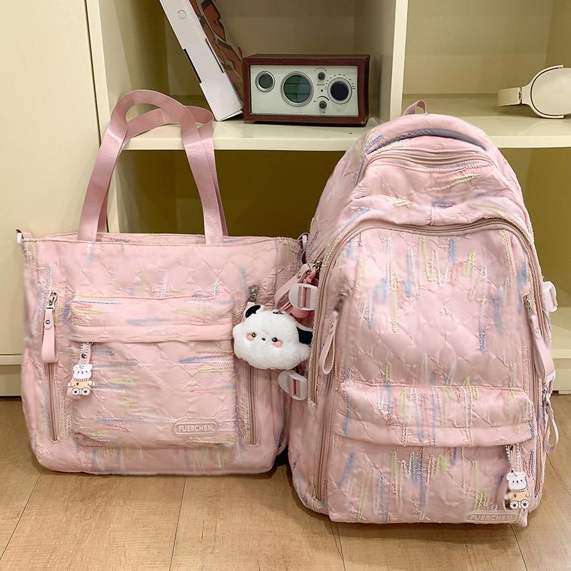 Schoolbags Children Elementary School Girls Junior High School Students Two piece Backpacks High School College Students Backpack Summer