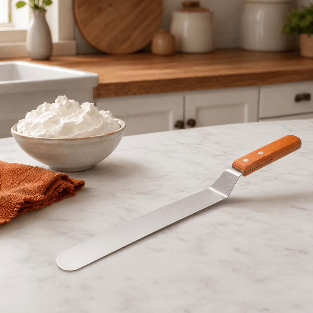 Stainless Steel Blade Icing Spatula Smooth Flat Blade Offset Spatula  Bread Jam Spreading