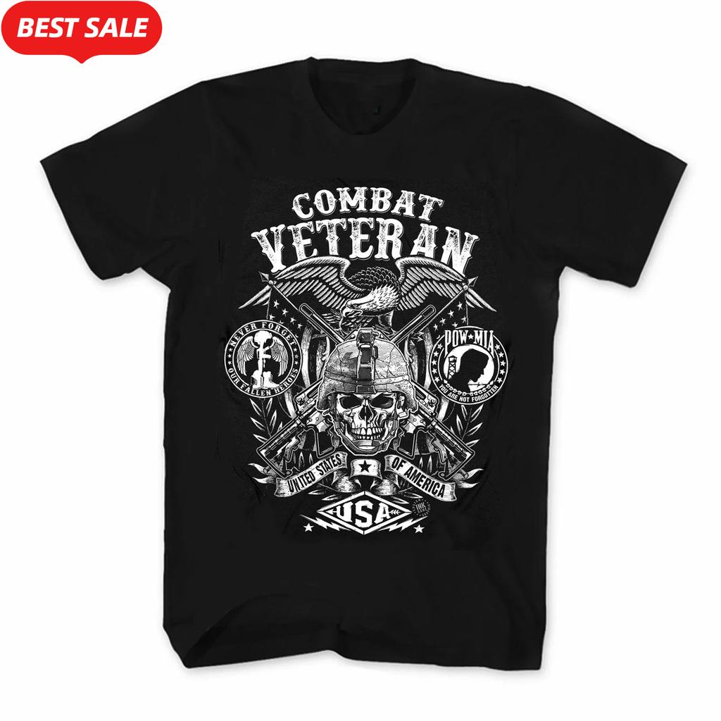 Never Forget American Army Combat Veteran TShirt Summer Cotton ONeck Short Sleeve Mens T Shirt New S3XL