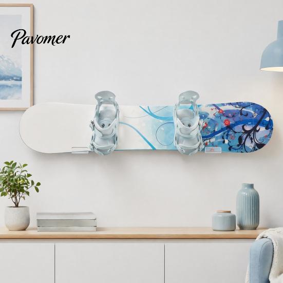 Platzsparendes Wandregal Acryl-Skateboardhalterung, Horizontale Snowboard-Displayhalterung, Transparenter Sportgeräte Robuster Longboard-Halter,