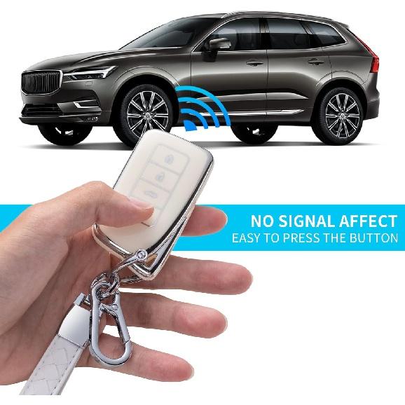 Kompatibel mit Lexus-Schlüsselanhänger-Abdeckung mit Lederband, Autoschlüsselgehäuse-Schutz für Lexus RX IS ES GS LS NX RS GX LX RC LC Smart Remote