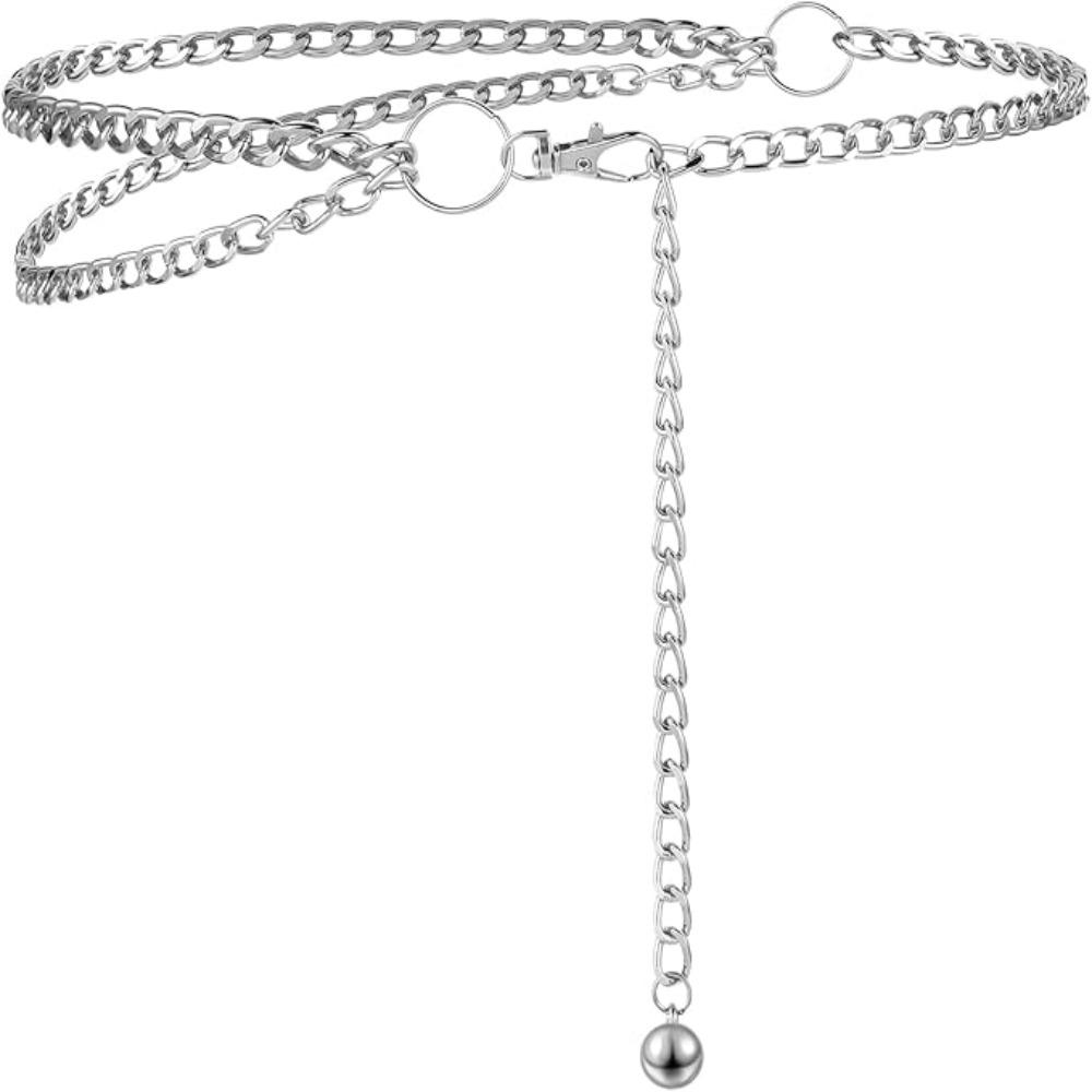Adjustable Body Link Belts Multilayer Decorative Belt Waistband Waist Chain Belt for Jeans Dress
