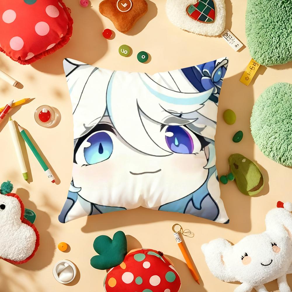 Anime Game Honkai Impact Cute Pillow Case Plush Fabric Soft DoubleSided Printed Sofa Warm Winter Home Gift Cushion Cover