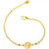 Xiaohongshu Style Korean Gold-Plated Fu Character Bracelet