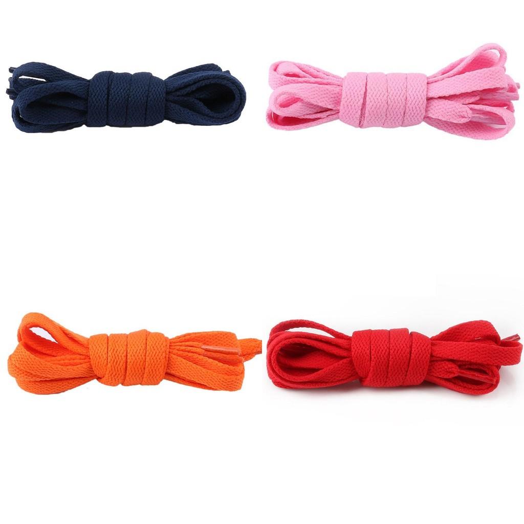 Vibrant Polyester Cotton Flat Shoelaces For Women And Men Sports Or Casual Shoes