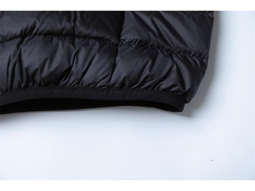 Herren 90% Daunen Stehkragen Weste - Leichte Weiße Entendaunen in Übergrößen