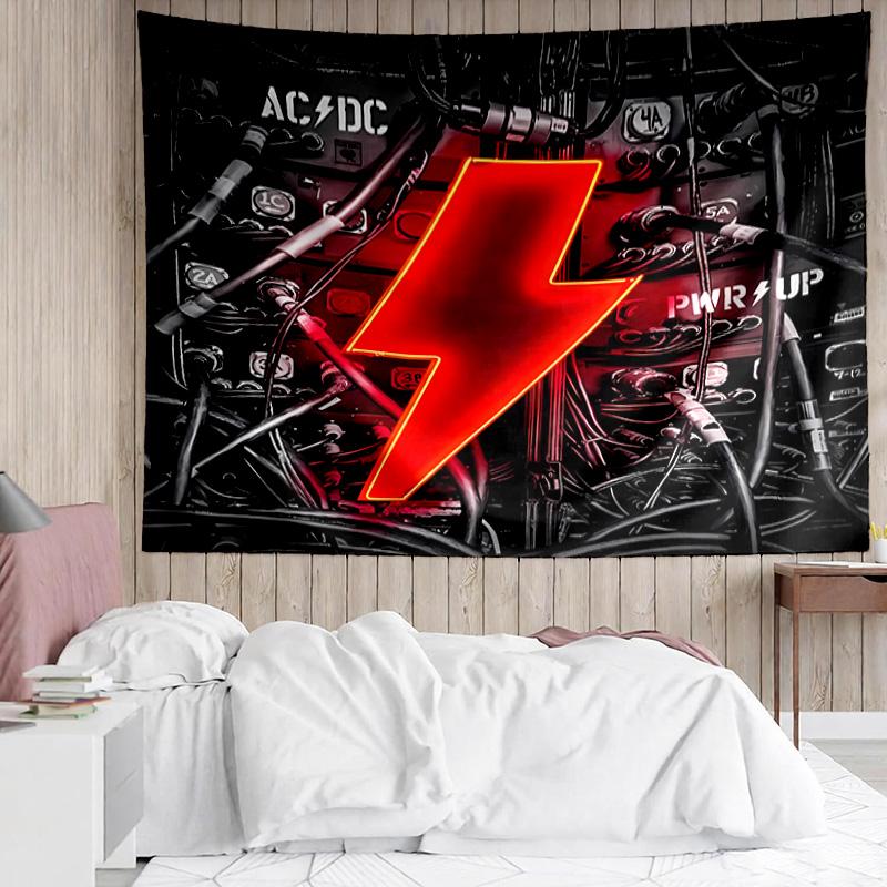 ACDC Tapestry for Bedroom Aesthetic Classroom Tapestries Wall Hanging for Living Room Dorm Office,Ideal Creative Gift